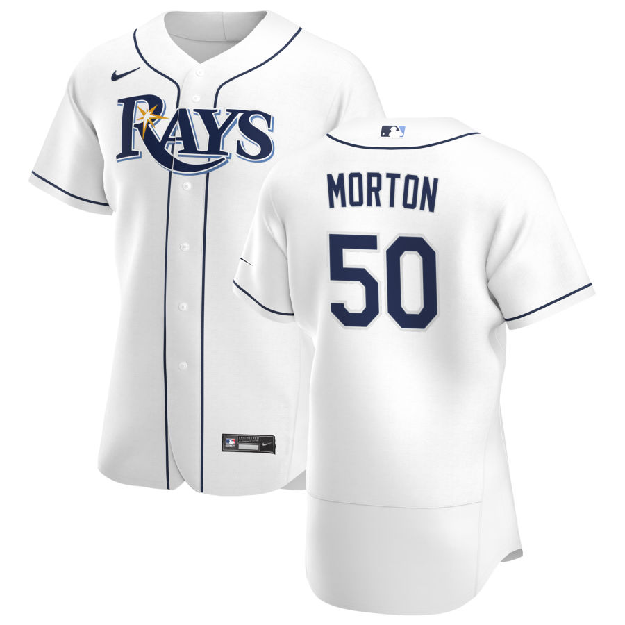 Tampa Bay Rays #50 Charlie Morton Men Nike White Home 2020 Authentic Player MLB Jersey->tampa bay rays->MLB Jersey